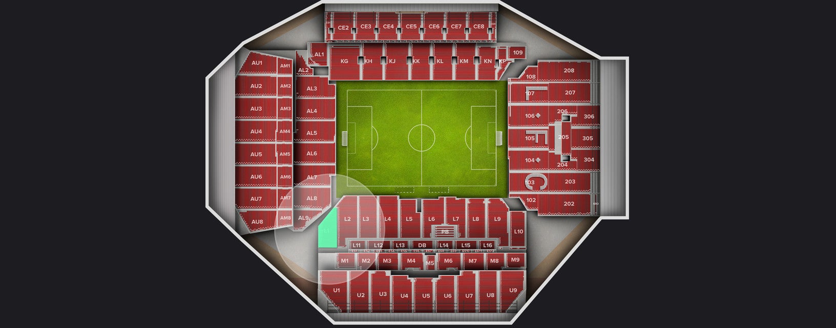 Seat view from Longside Lower