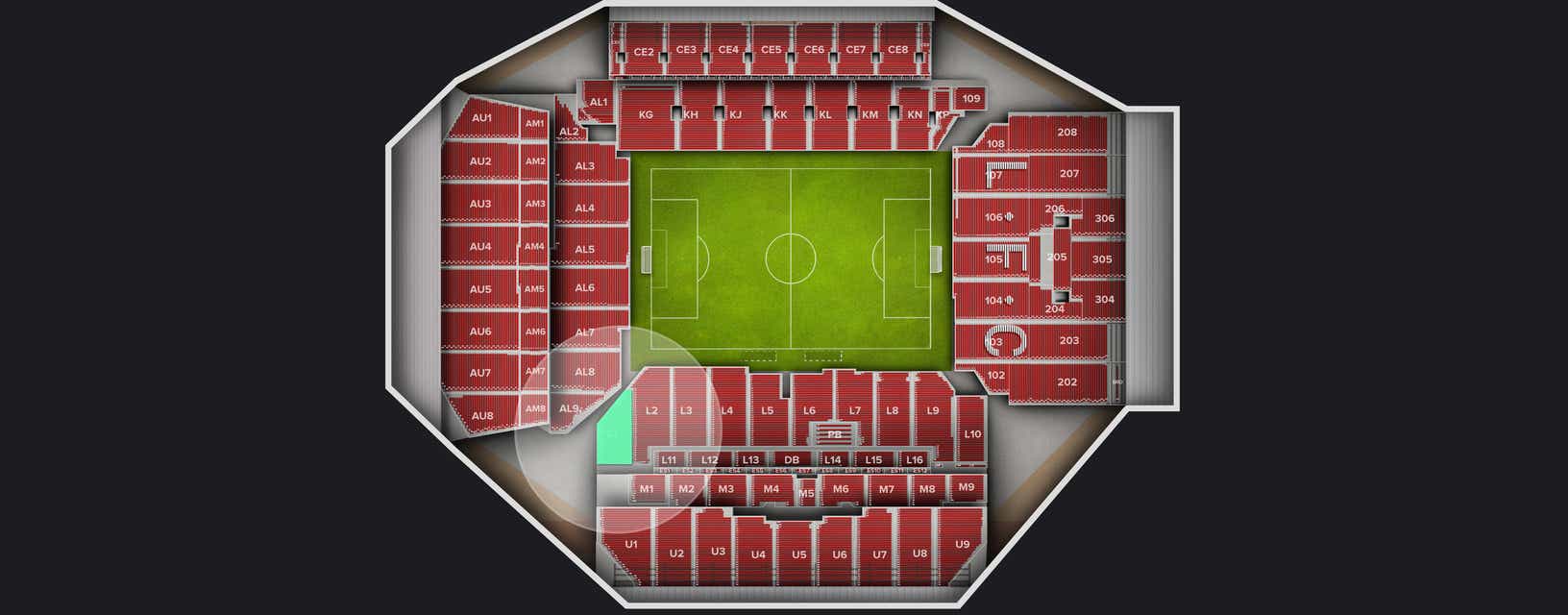 Seat view from Longside Lower
