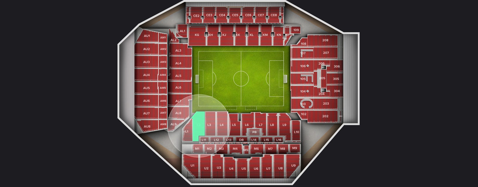 Seat view from Longside Lower