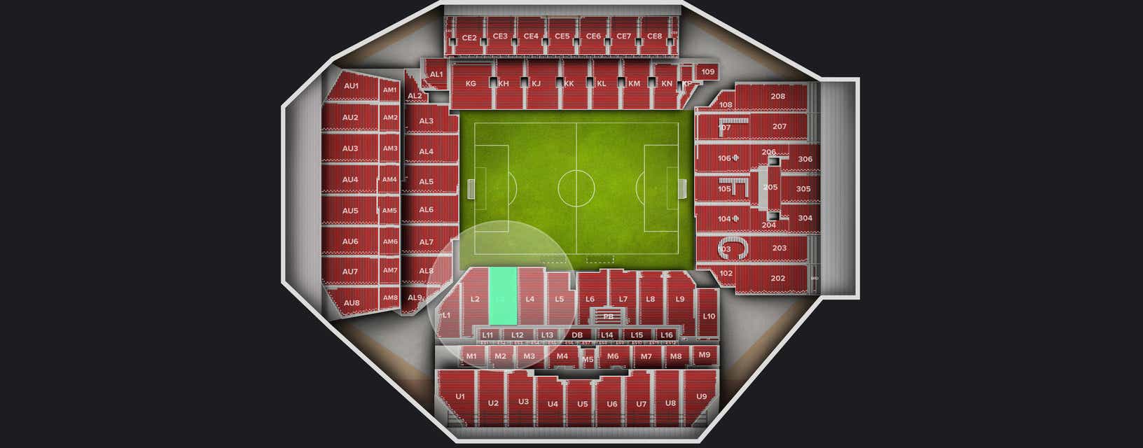 Seat view from Longside Lower