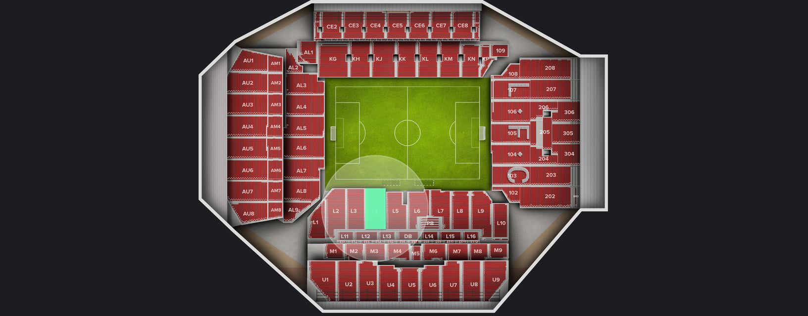 Seat view from Longside Lower