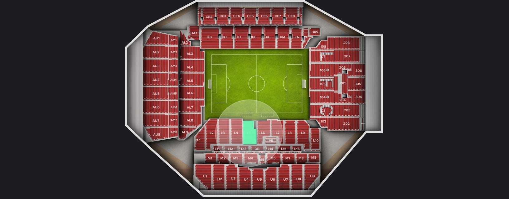 Seat view from Longside Lower