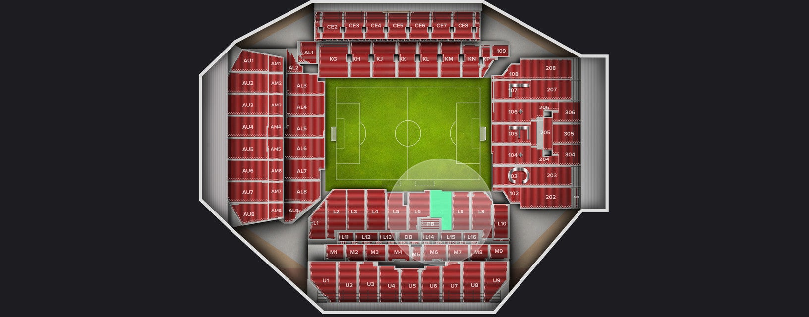 Seat view from Longside Lower