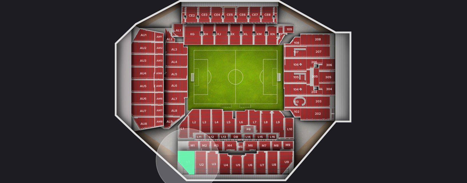 Seat view from Longside Upper