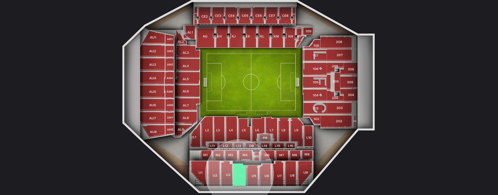 Seat view from Longside Upper