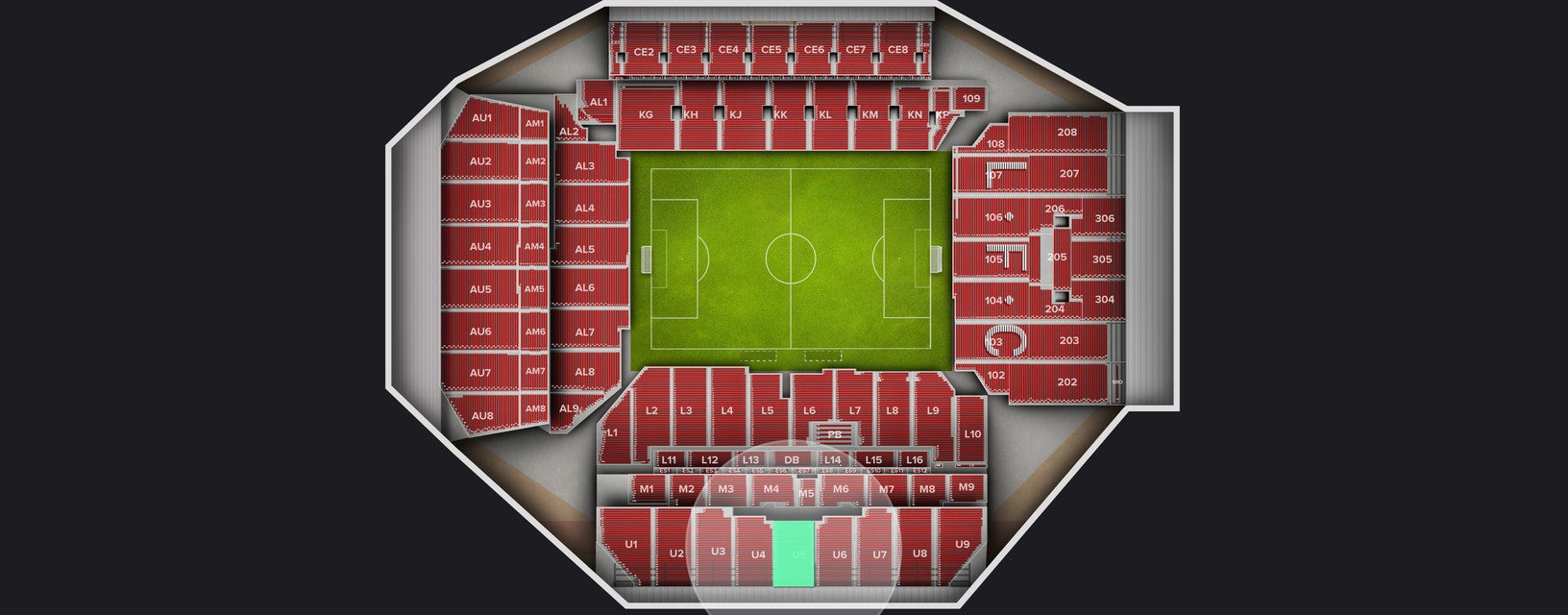 Seat view from Longside Upper