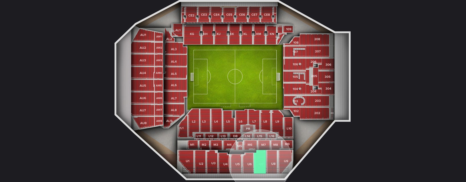 Seat view from Longside Upper