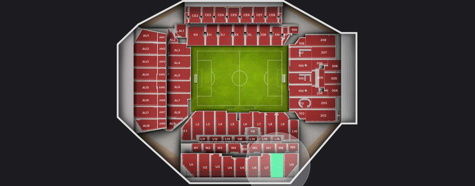 Seat view from Longside Upper