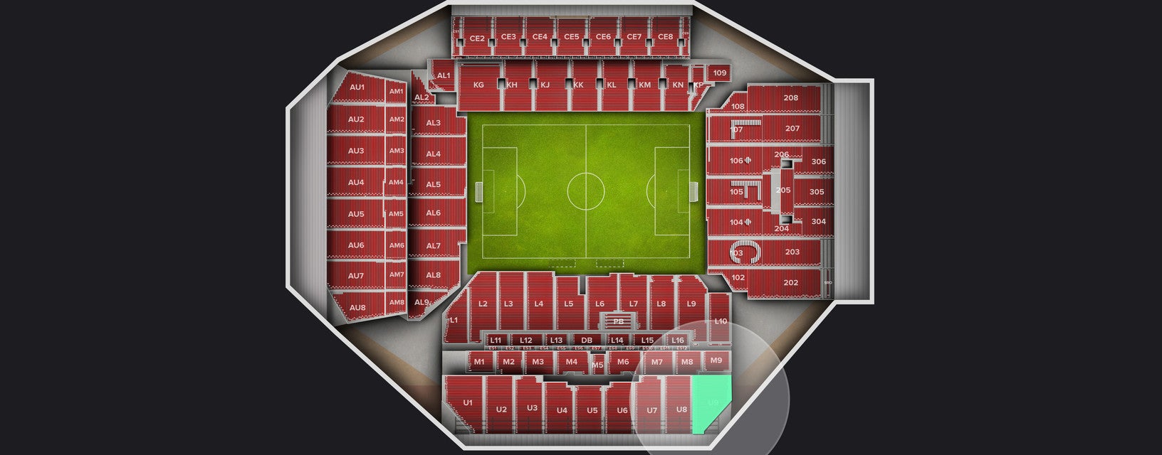 Seat view from Longside Upper