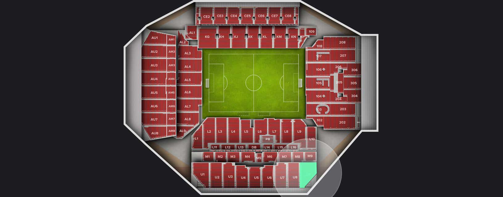 Seat view from Longside Upper