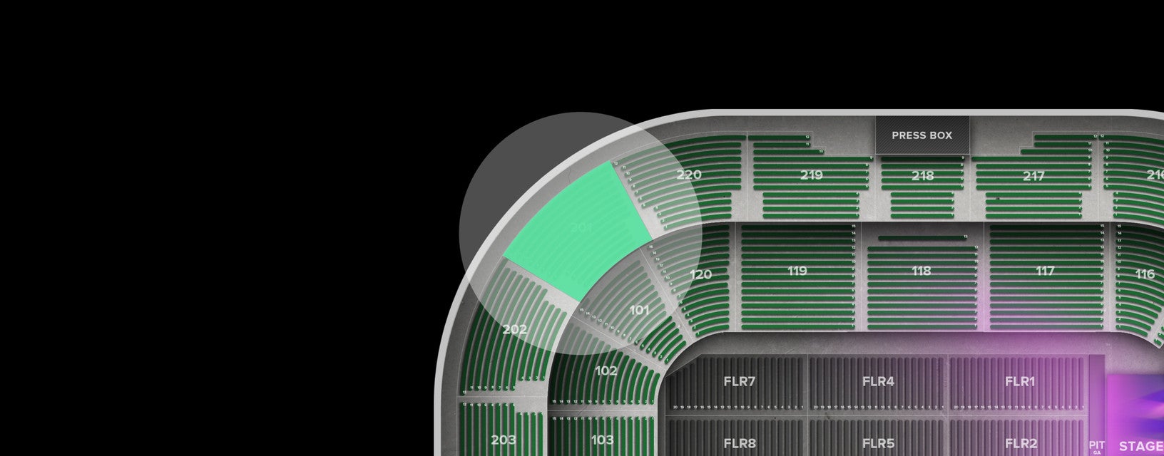 Seat view from Upper