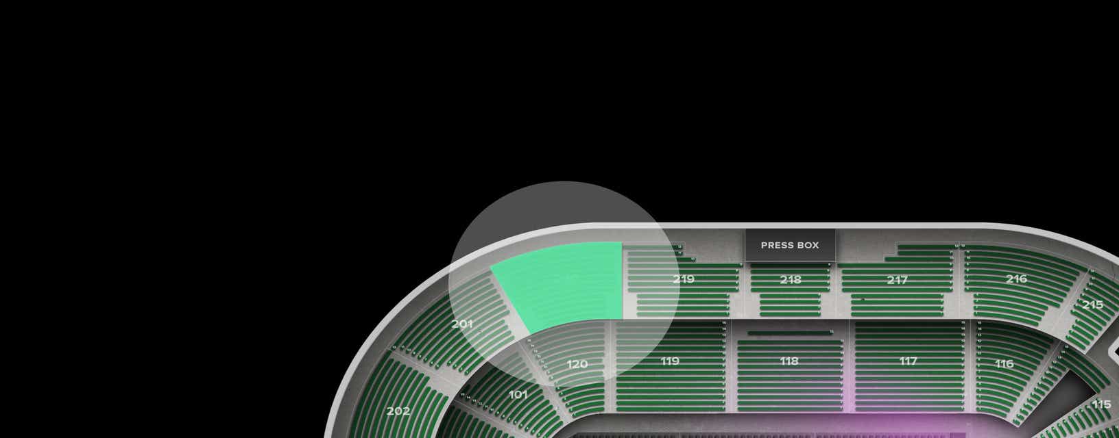 Seat view from Upper