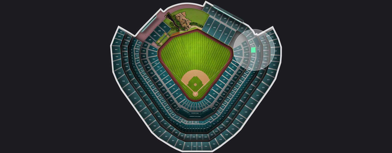 Seat view from Knothole Club