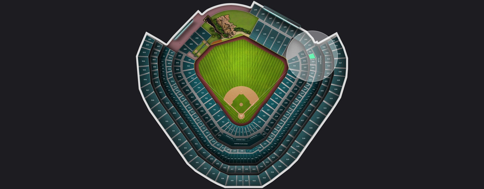 Seat view from Knothole Club