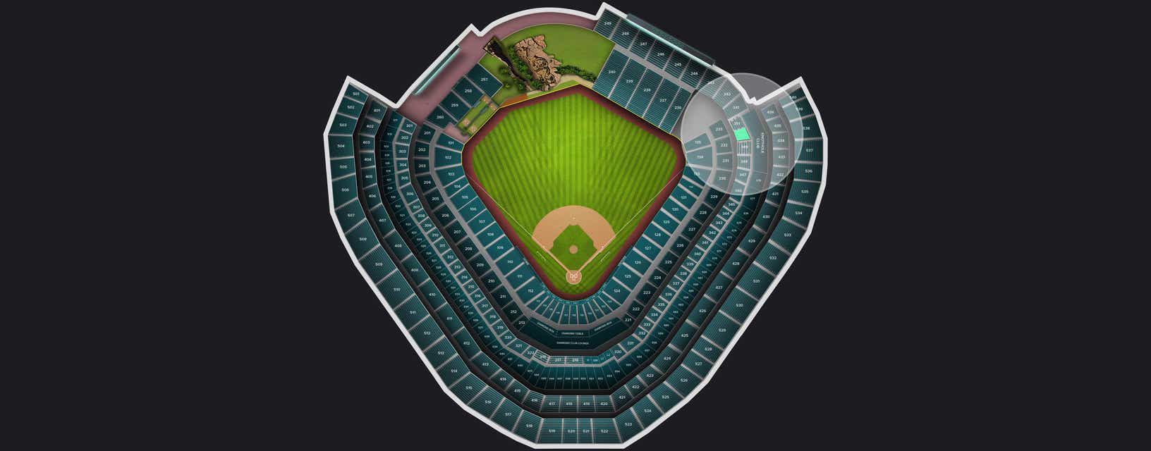 Seat view from Knothole Club