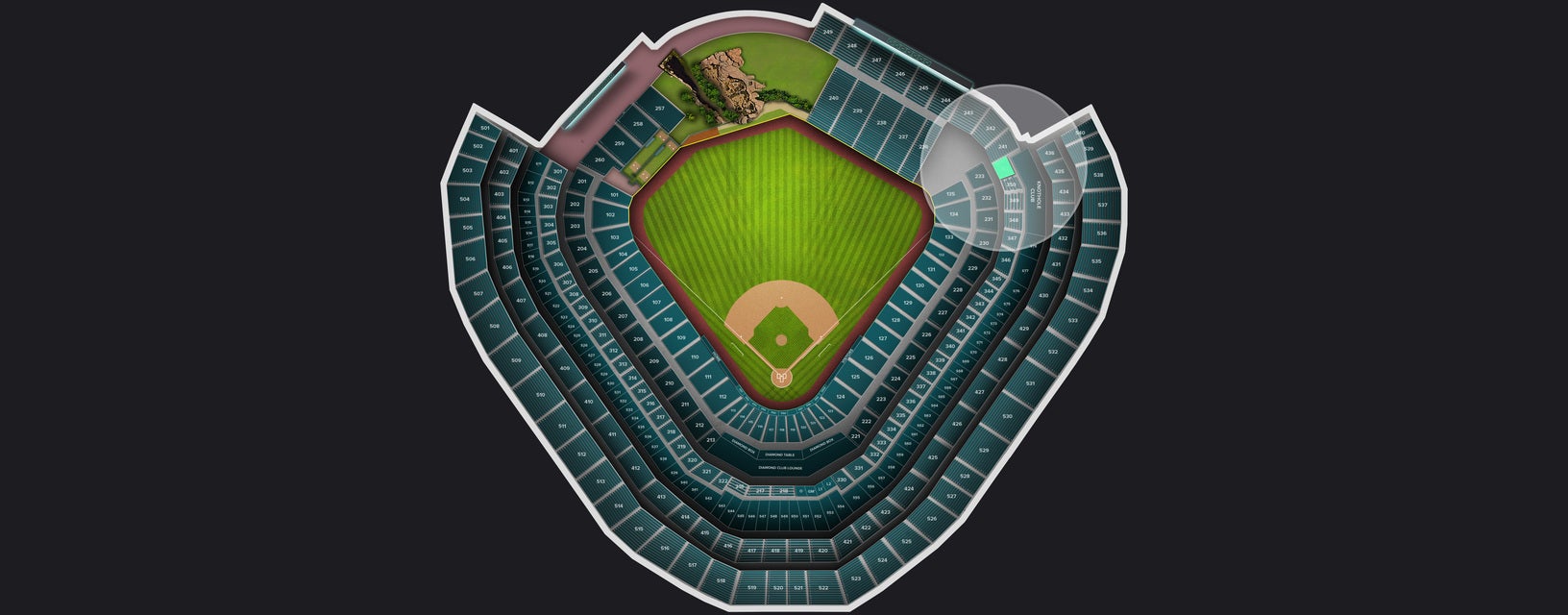 Seat view from Knothole Club