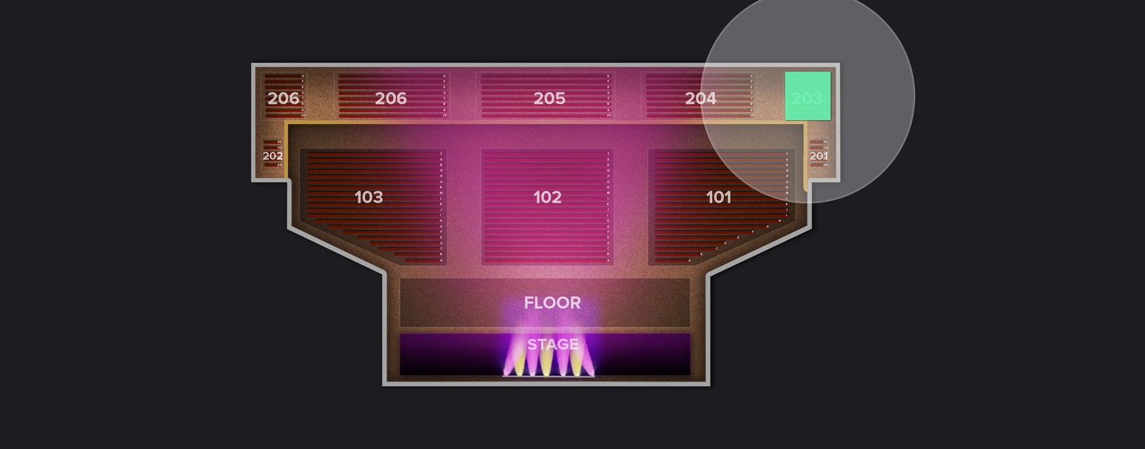 Seat view from Upper