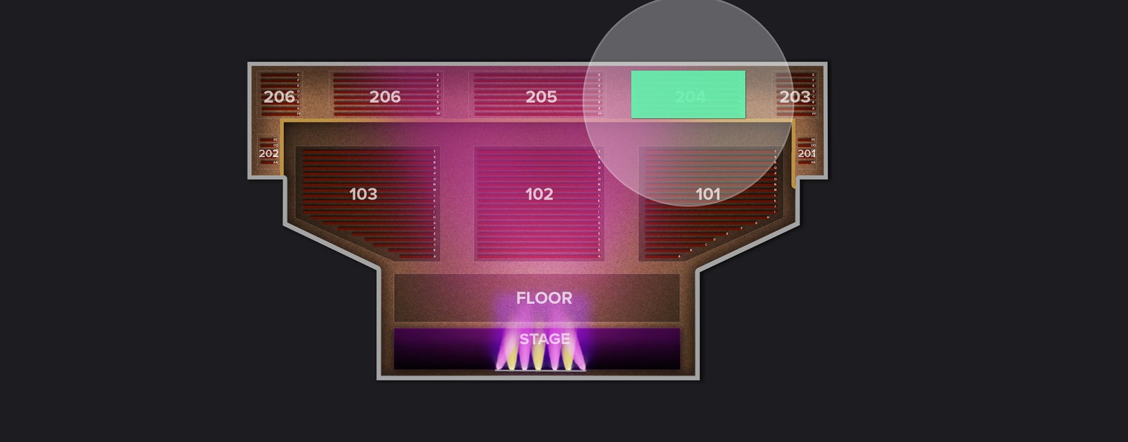 Seat view from Upper