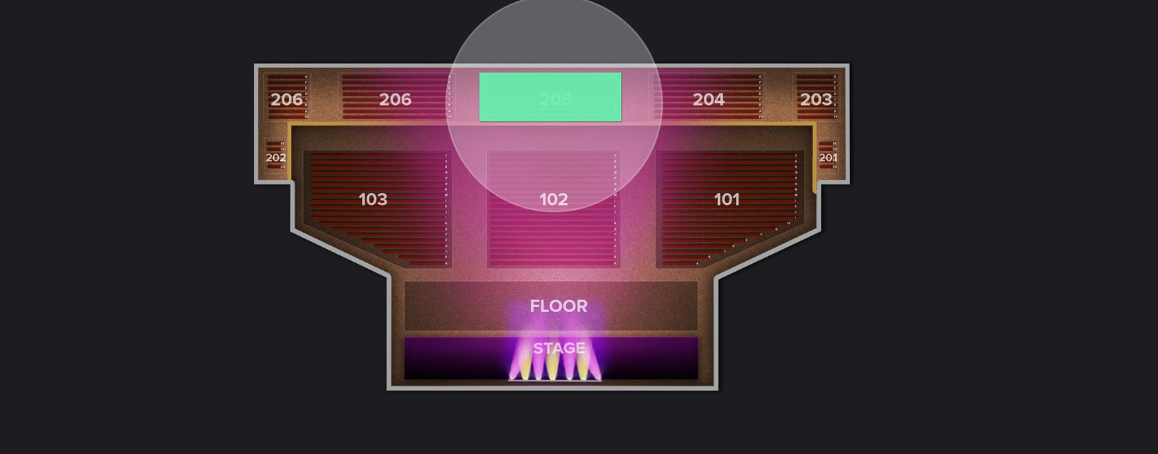 Seat view from Upper