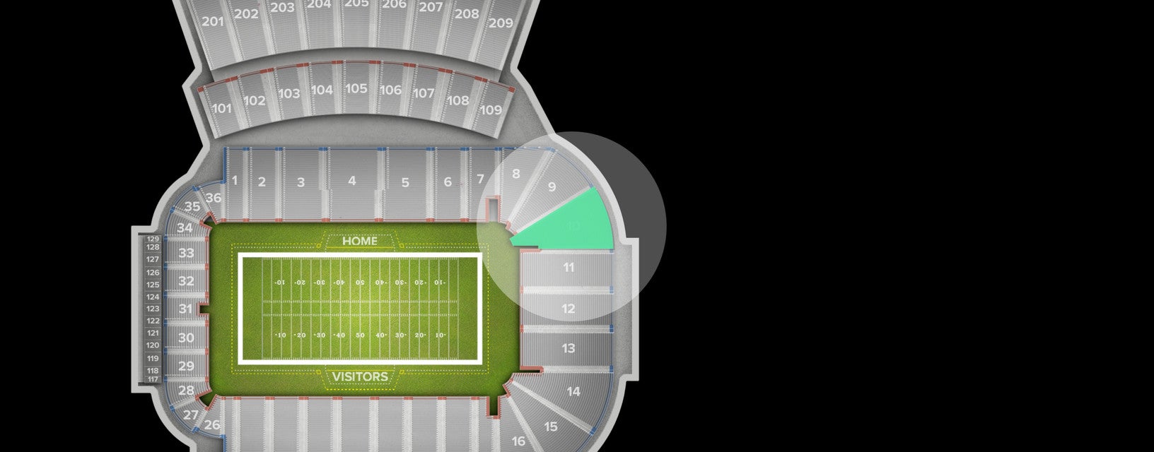 Seat view from Lower Corner
