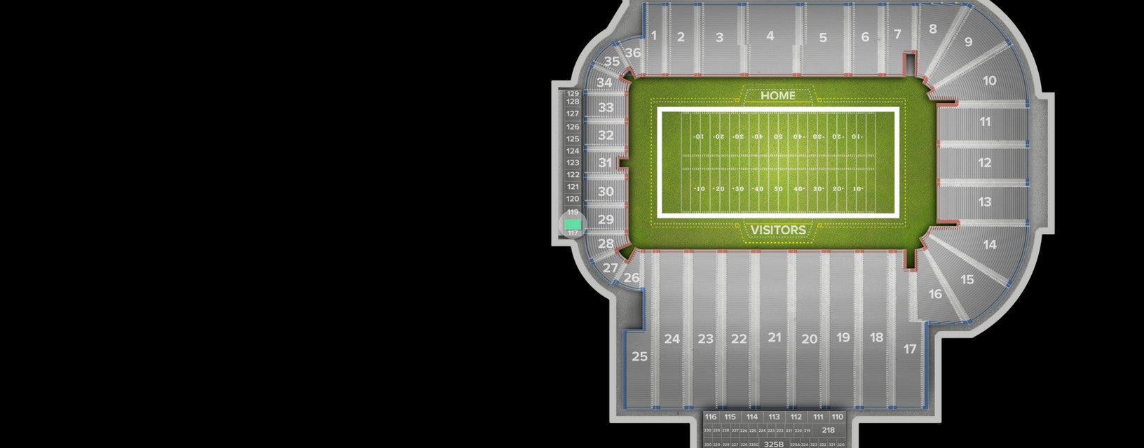 Seat view from Club