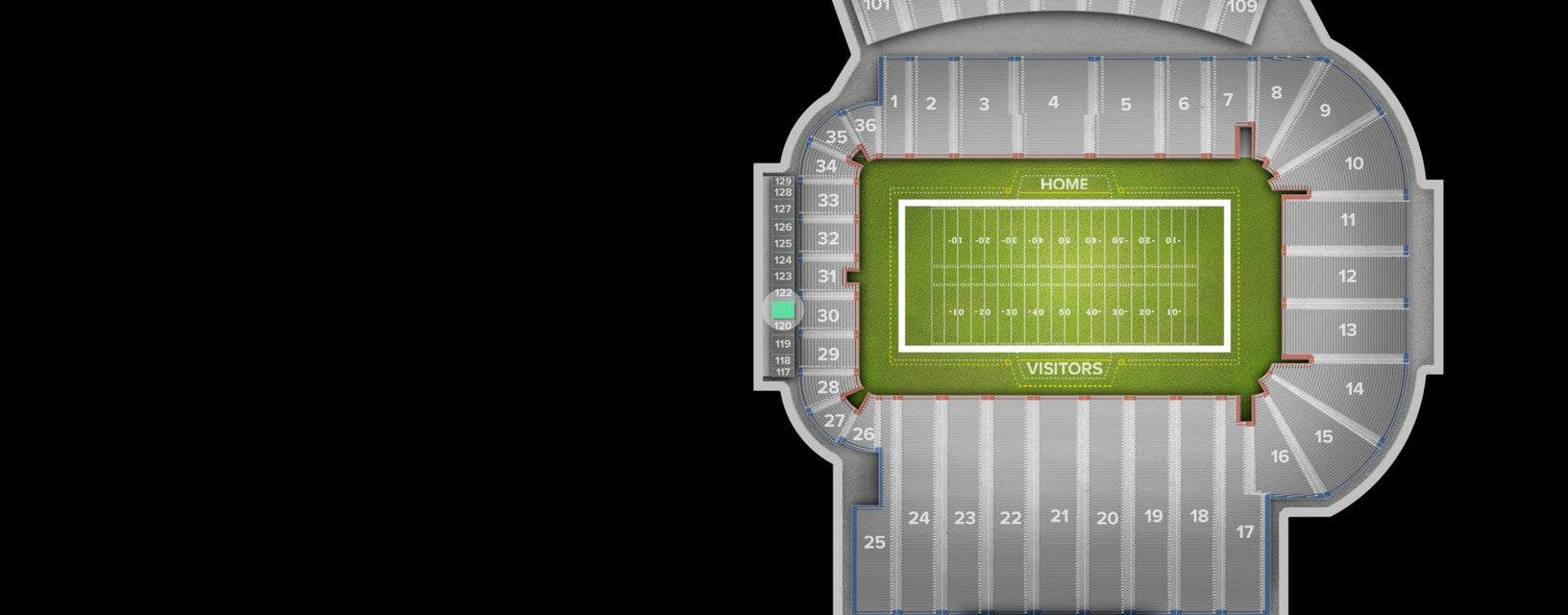Seat view from Club