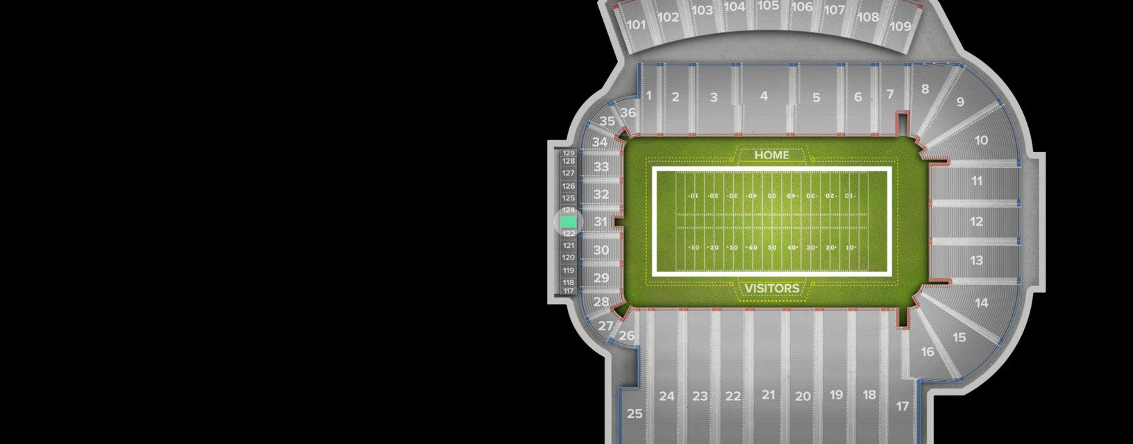 Seat view from Club