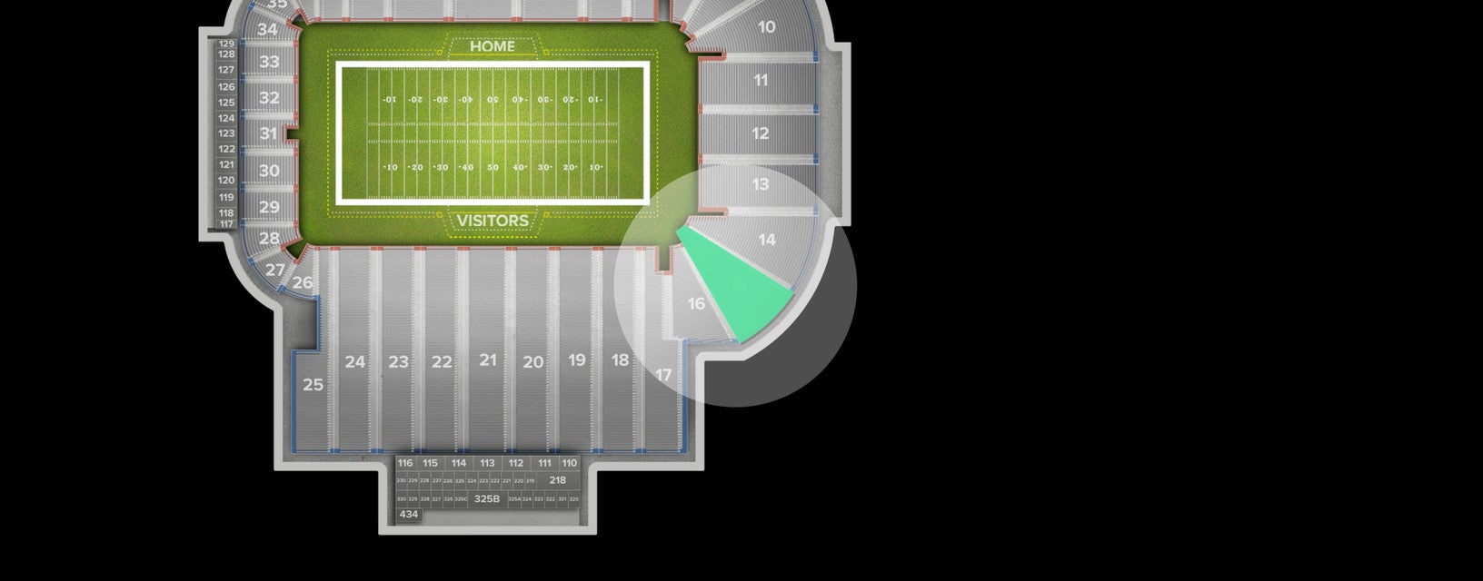 Seat view from Lower Corner