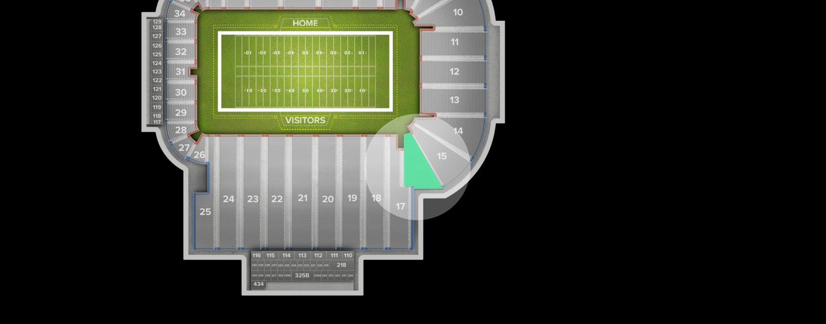 Seat view from Lower Corner