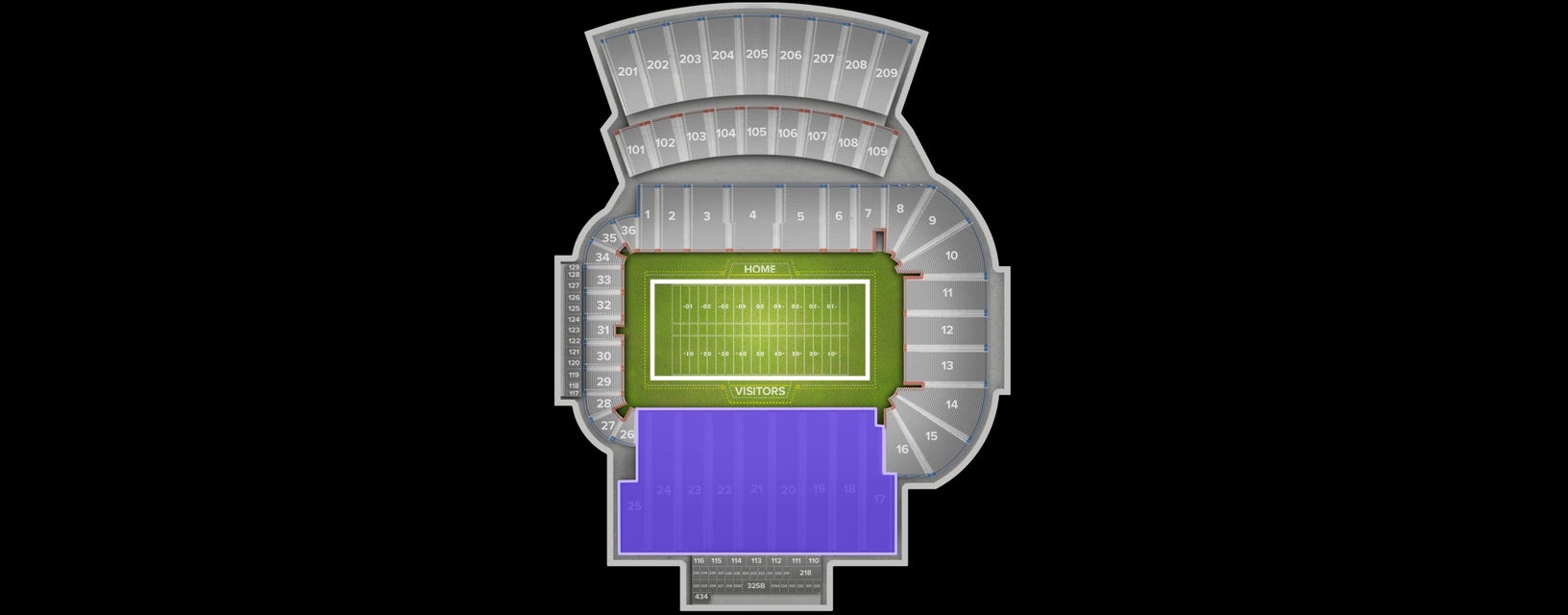 Seat view from Lower Sideline
