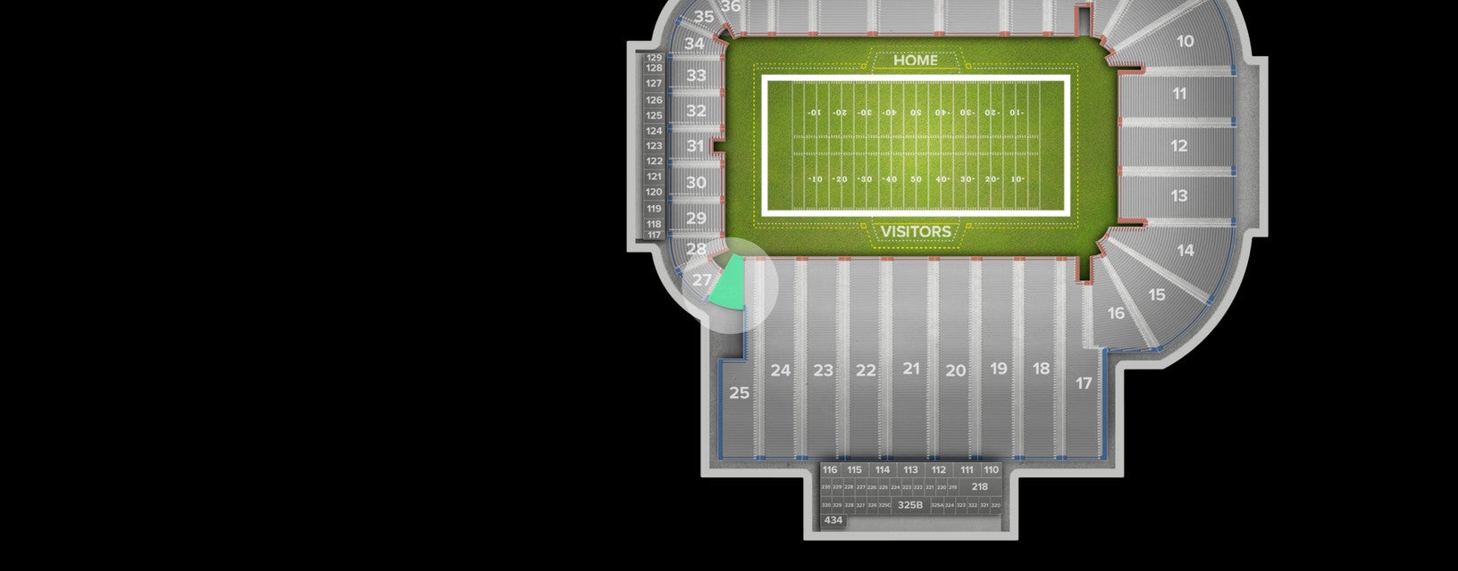 Seat view from Lower Corner