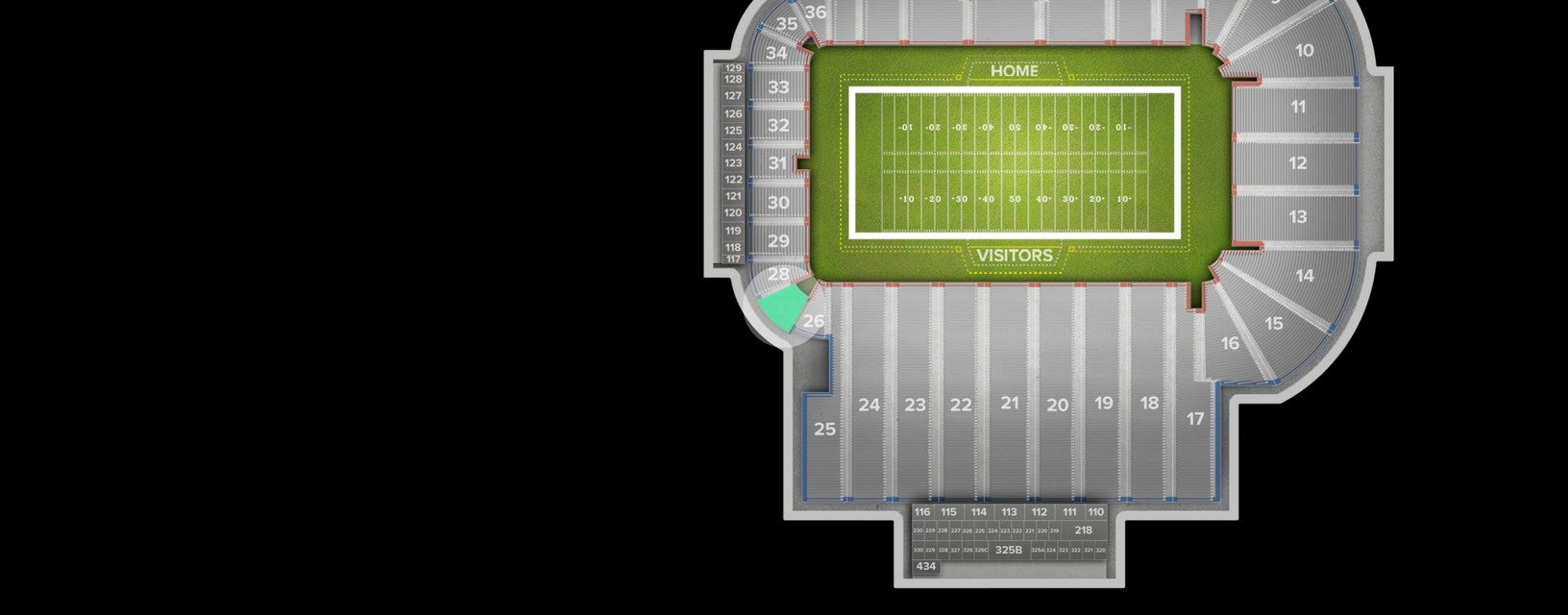 Seat view from Lower Corner