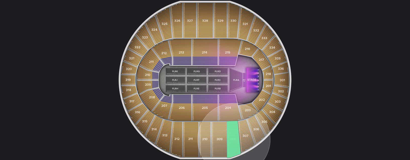 Seat view from Upper