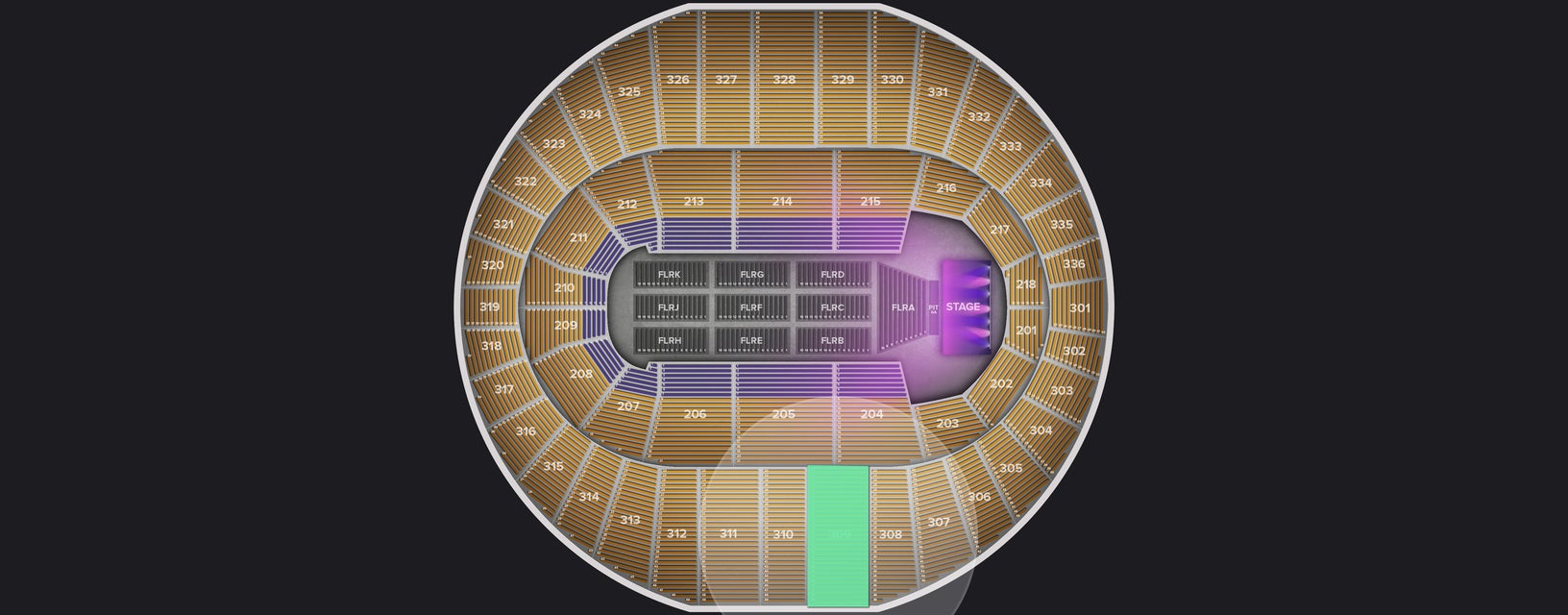 Seat view from Upper