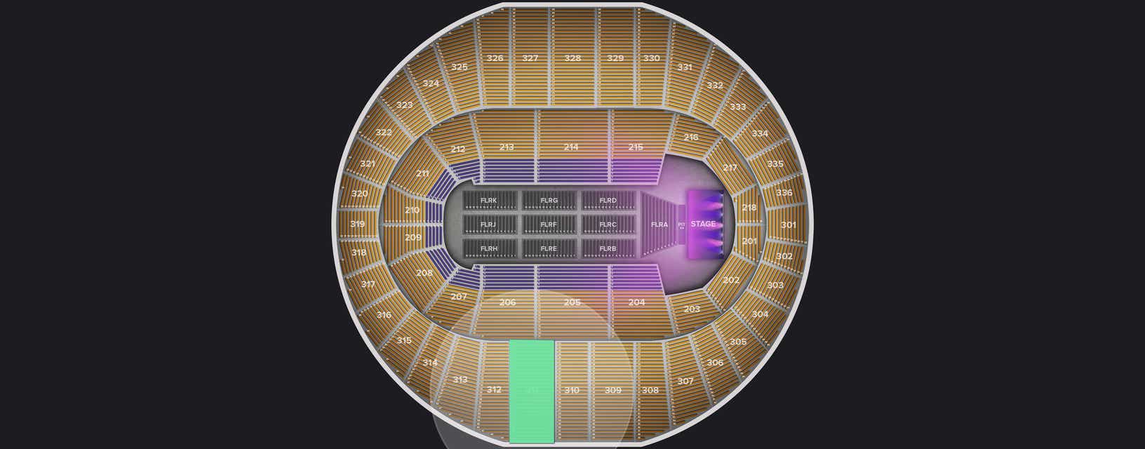 Seat view from Upper
