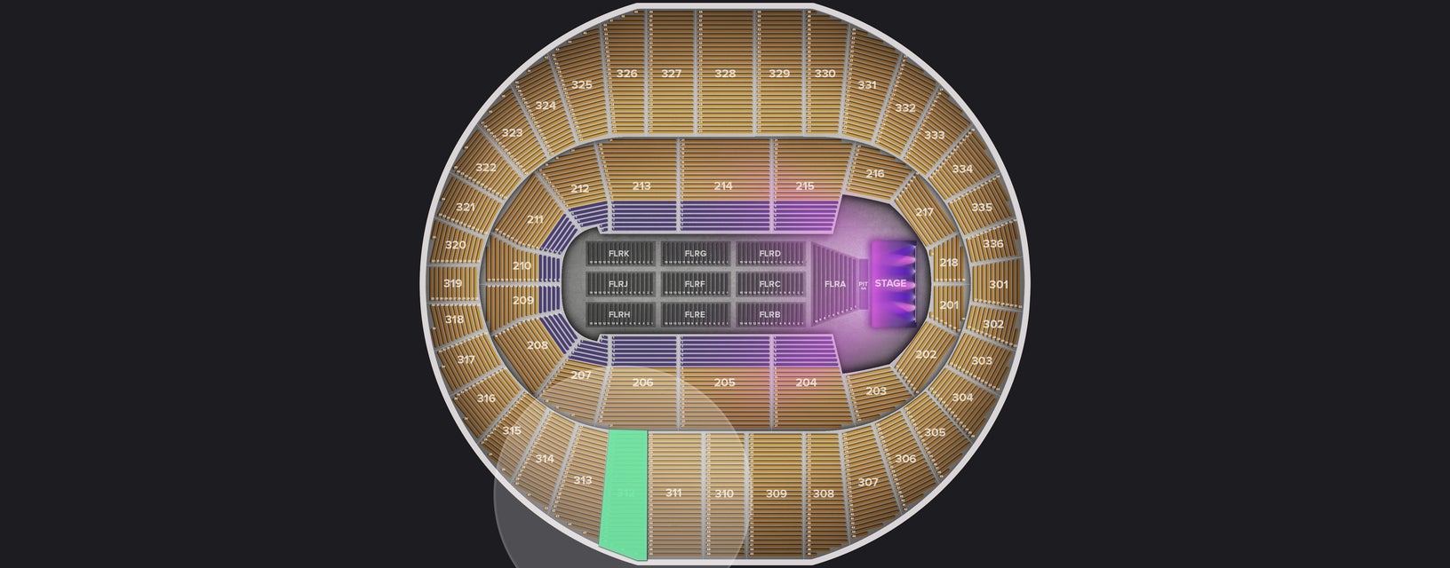 Seat view from Upper
