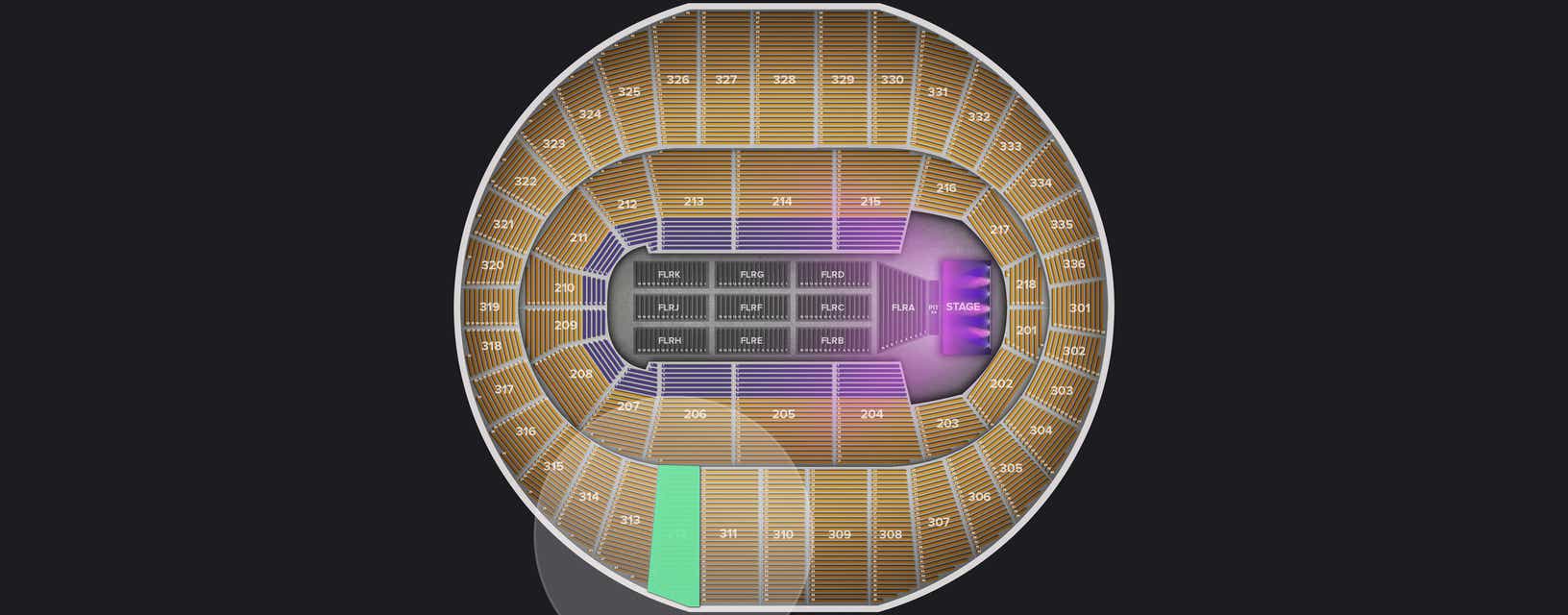 Seat view from Upper