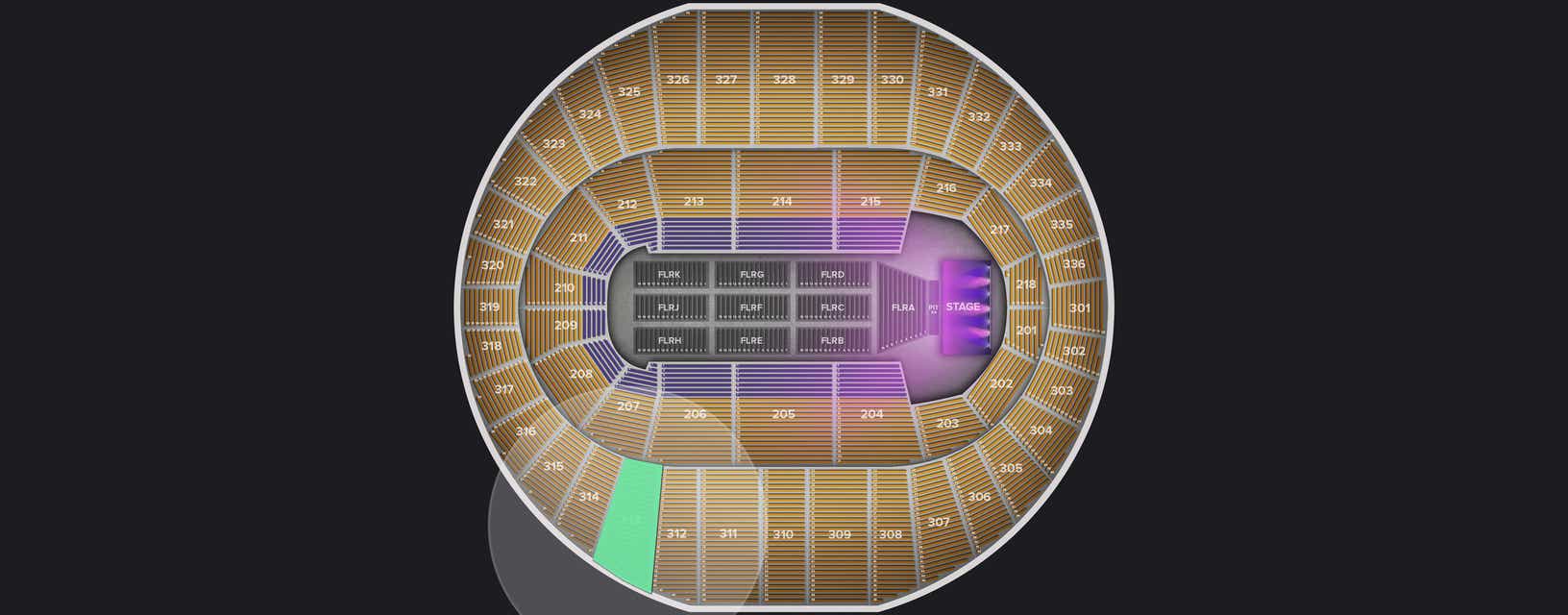 Seat view from Upper