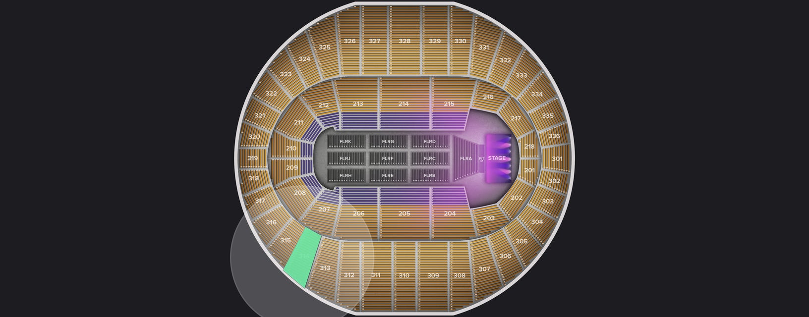 Seat view from Upper