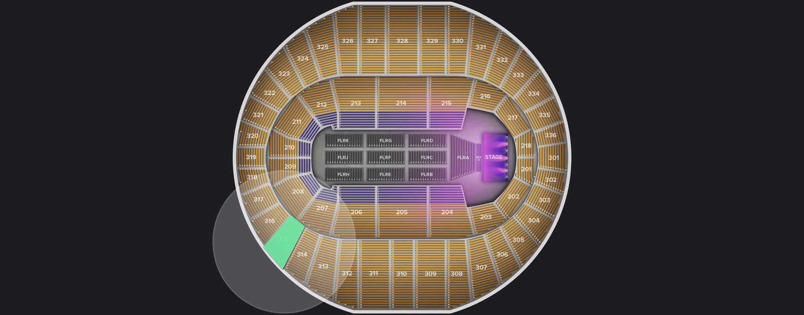 Seat view from Upper