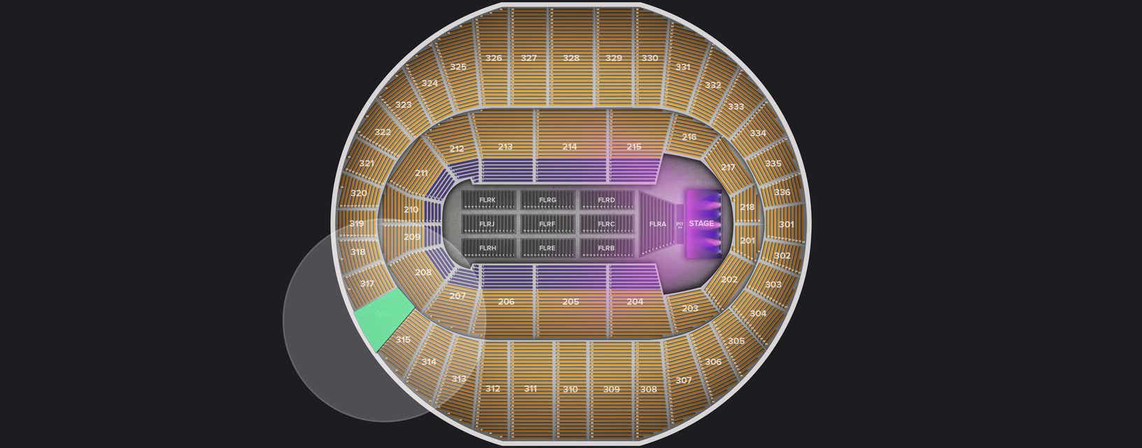 Seat view from Upper