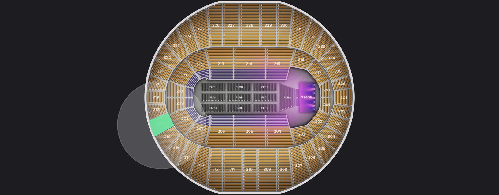 Seat view from Upper
