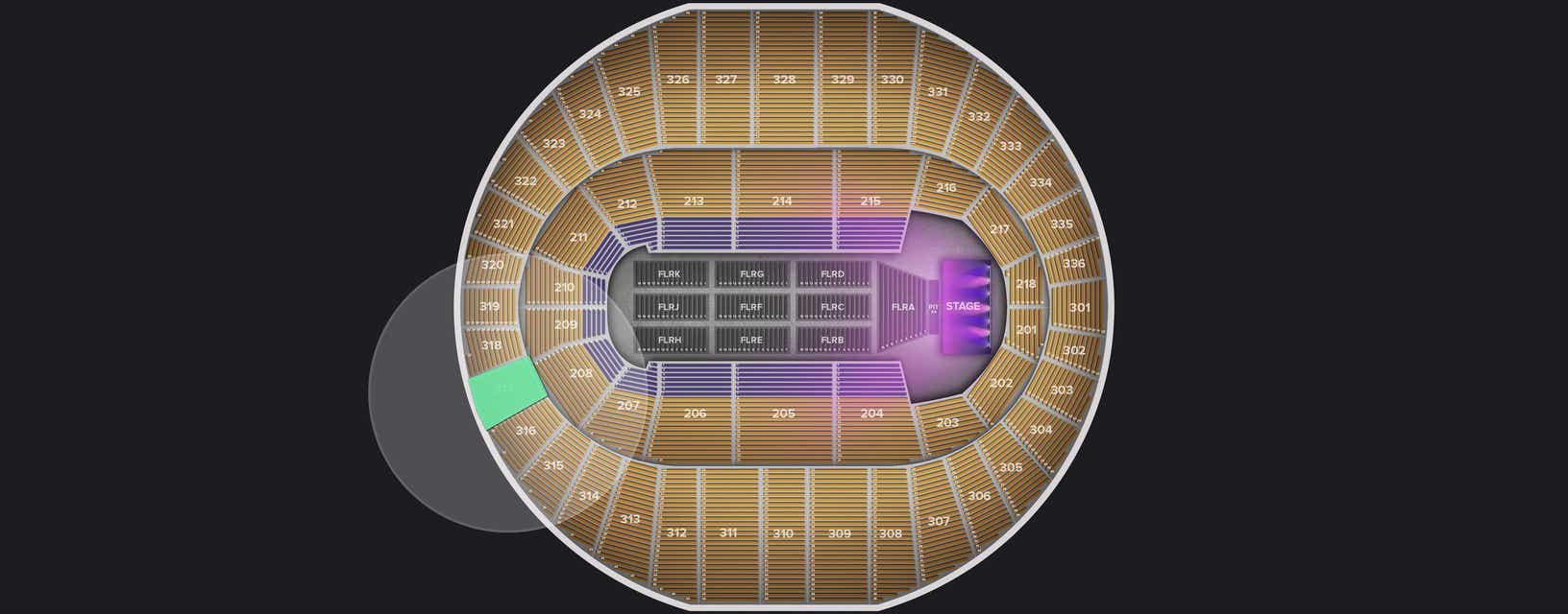 Seat view from Upper