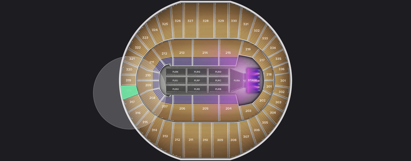 Seat view from Upper