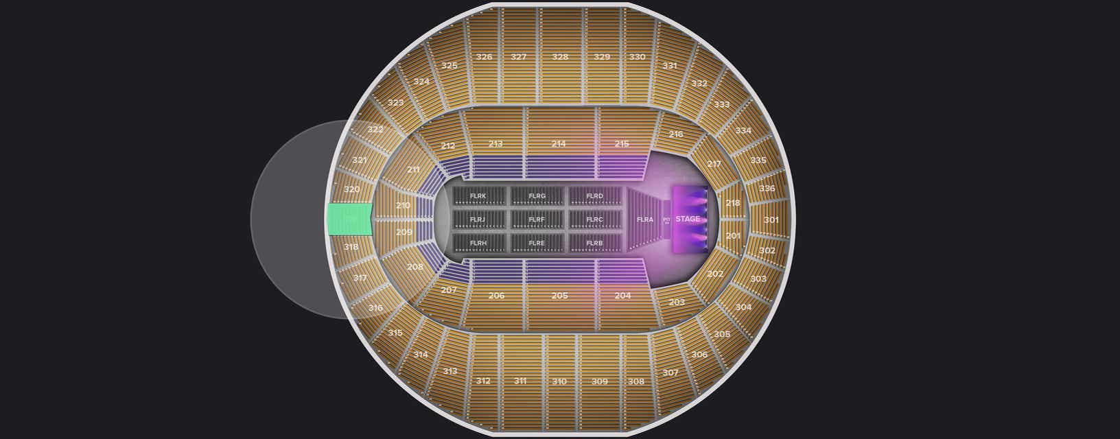 Seat view from Upper