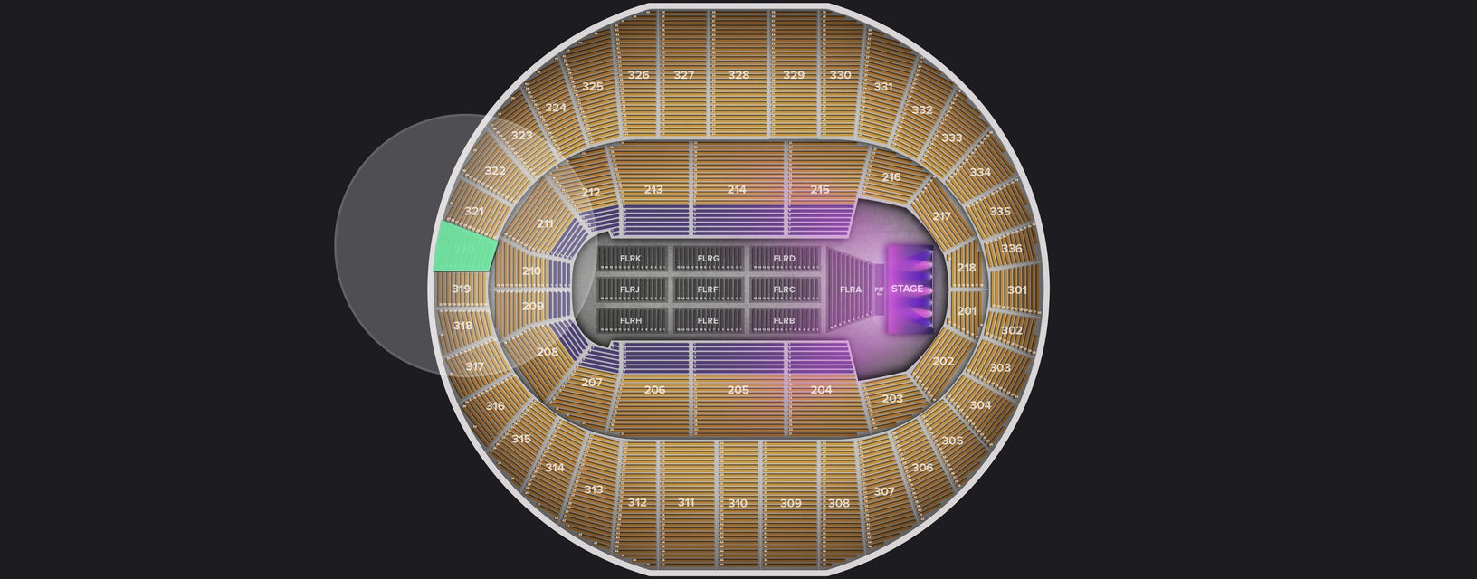 Seat view from Upper