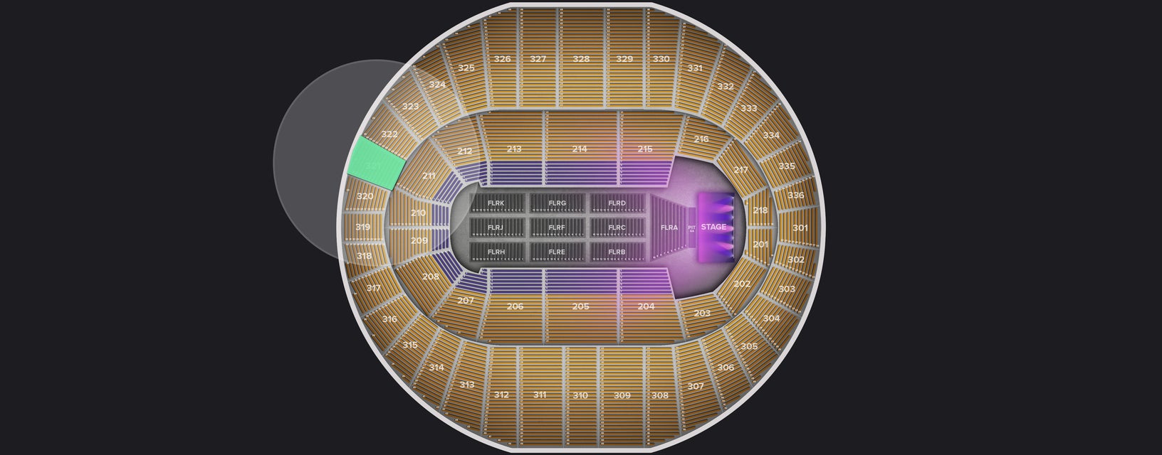 Seat view from Upper