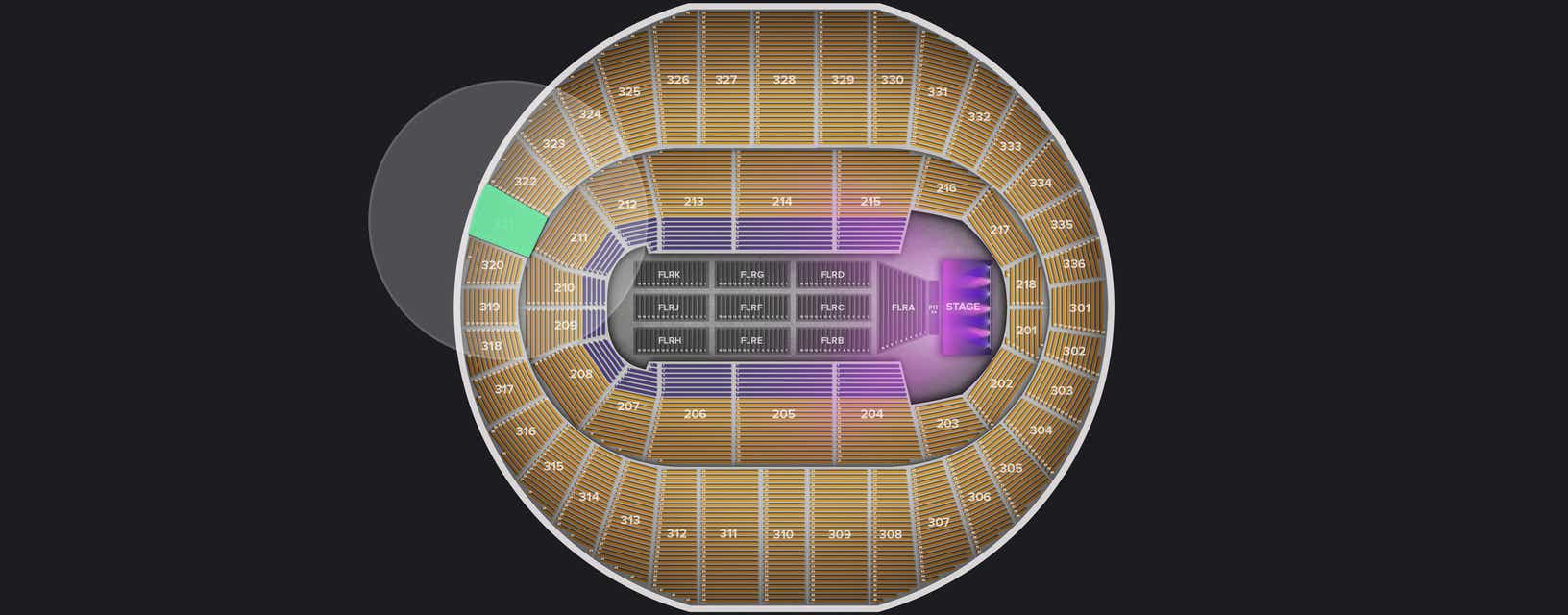 Seat view from Upper
