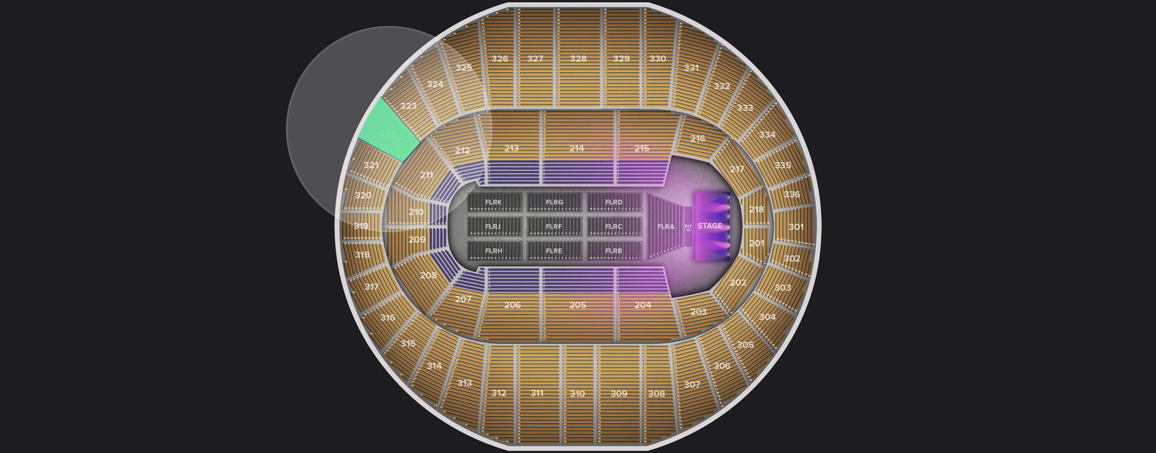 Seat view from Upper