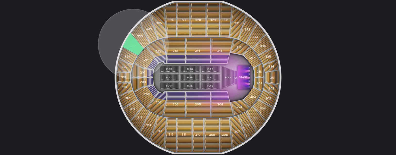 Seat view from Upper